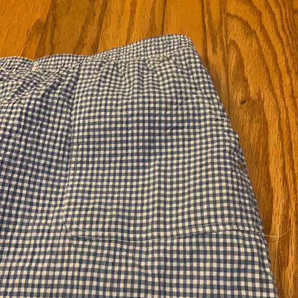 C.D. Petites Women’s Blue and White Plaid Skort with Elastic Waistband PM - Picture 4 of 6